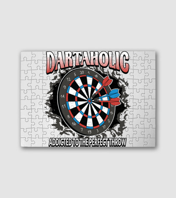 Darts függő minta fehér pólón