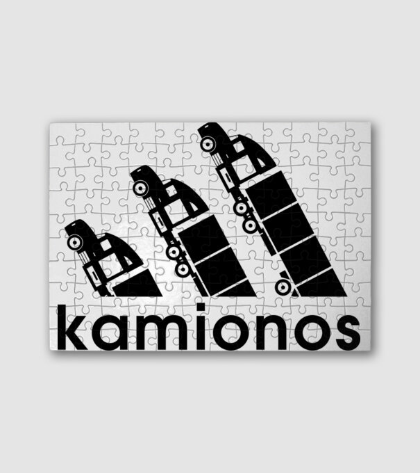 Kamionos minta fehér pólón