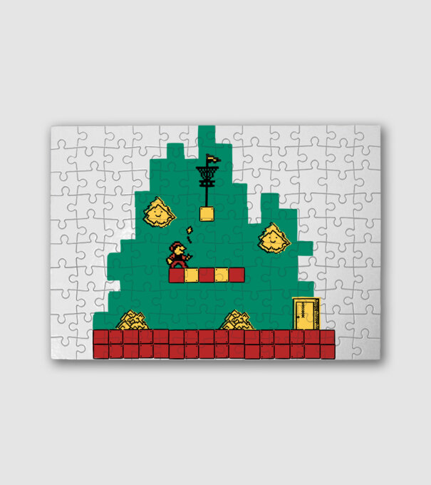 Super Mario minta fehér pólón