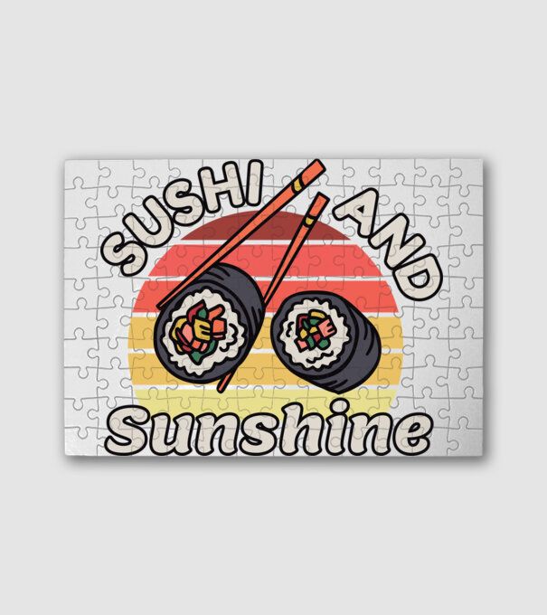 Sushi and sunshine minta fehér pólón