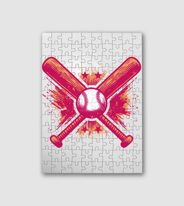 Baseball minta fehér pólón