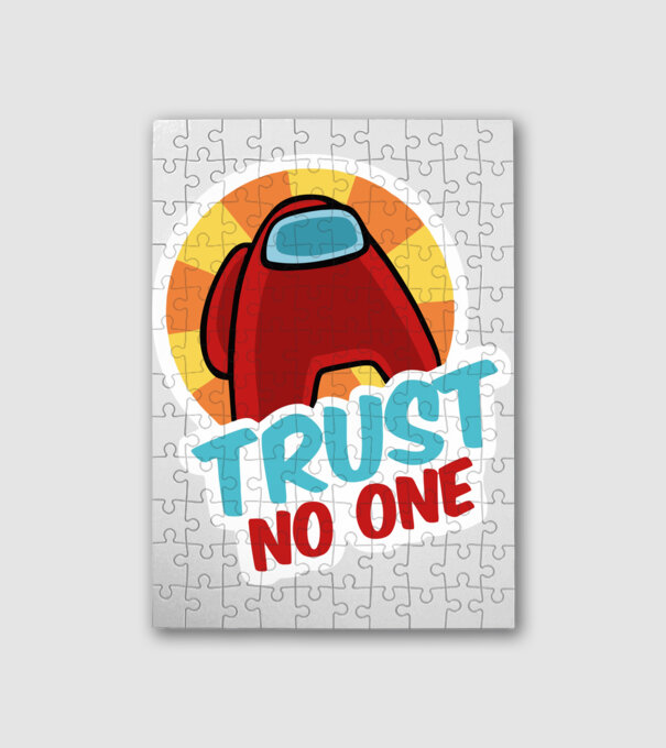 Trust no one - Among us minta fehér pólón