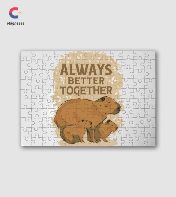 Capybara család minta fehér pólón