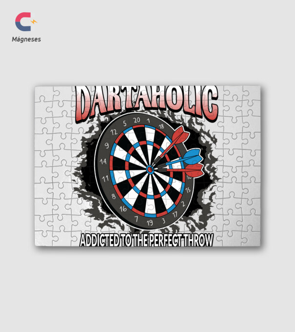 Darts függő minta fehér pólón