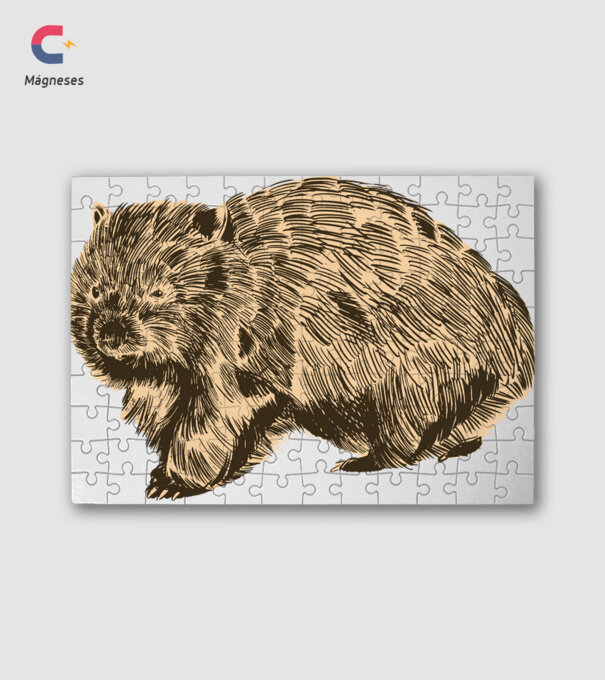 Wombat minta fehér pólón