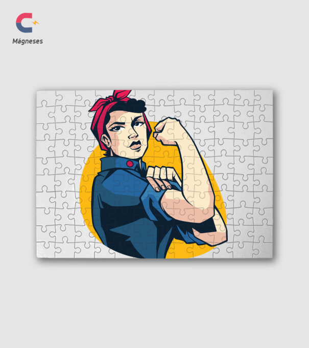 Women power minta fehér pólón