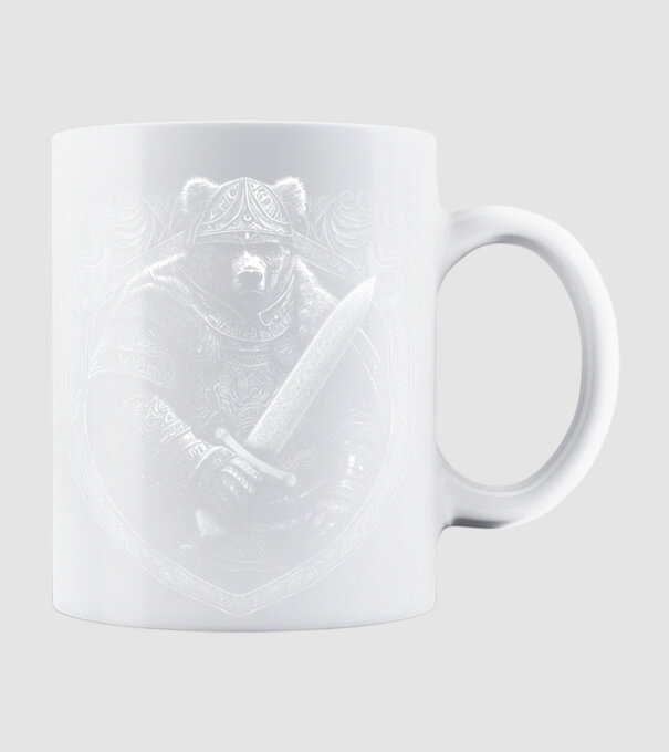 Viking maci minta fehér pólón