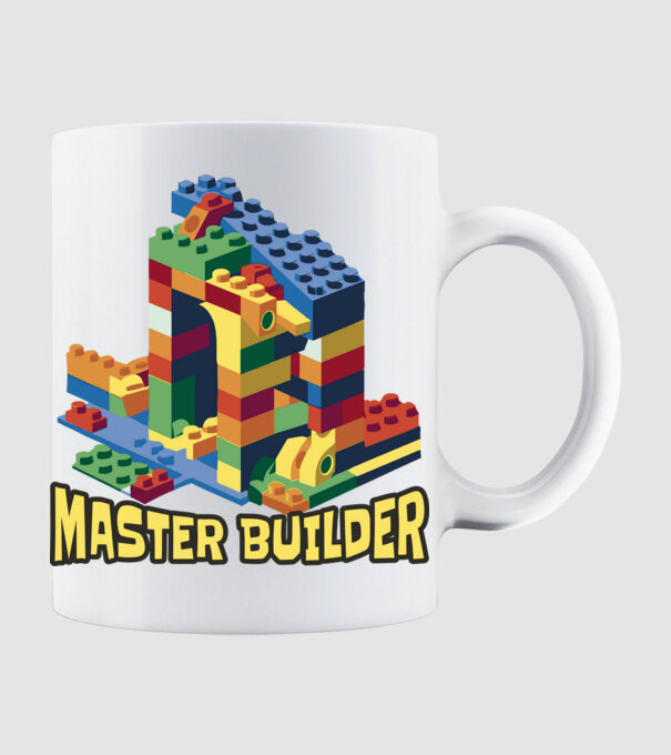 Lego mester minta fehér pólón