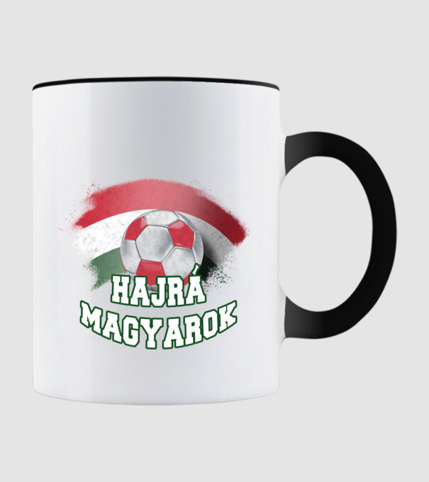 Hajrá magyarok minta fekete pólón
