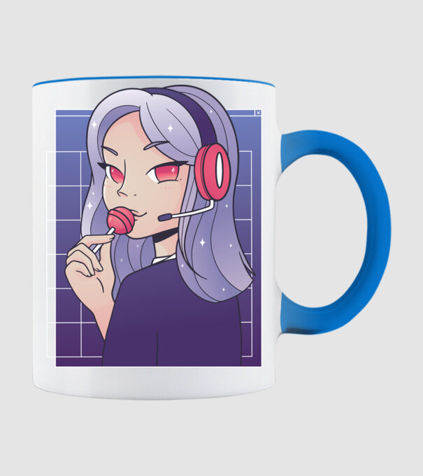 Anime gamer minta világoskék pólón