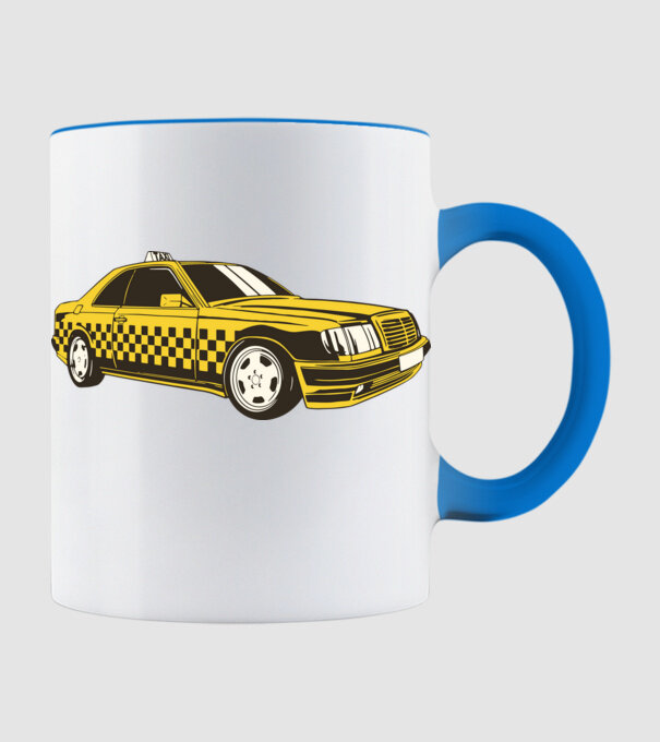 Taxi minta világoskék pólón