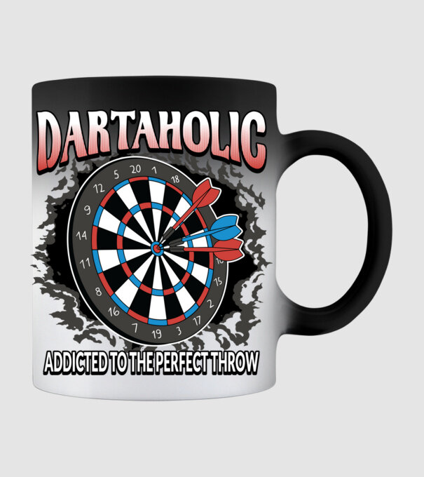 Darts függő minta fekete pólón