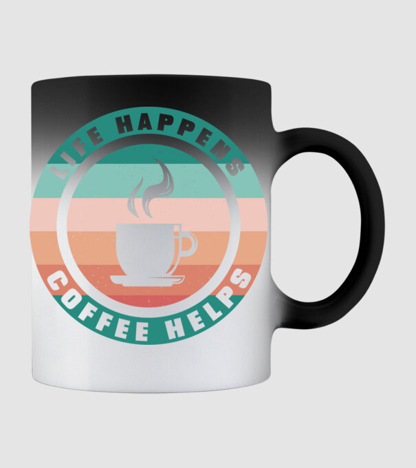 Espresso minta fekete pólón