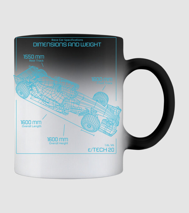 F1 kocsi minta fekete pólón