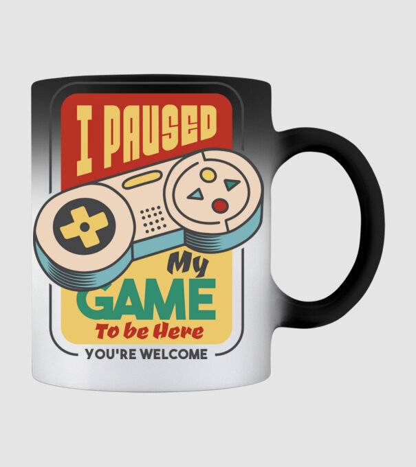 I paused my game to be here minta fekete pólón
