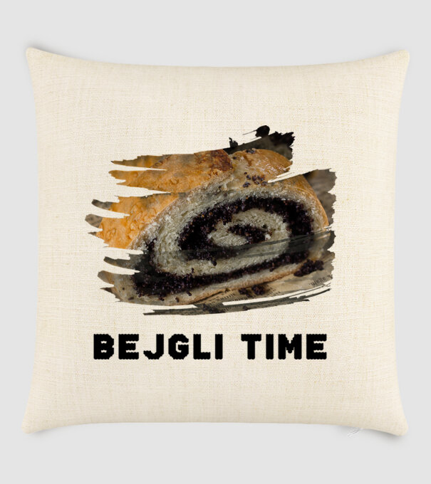 Bejgli Time minta homokszín pólón