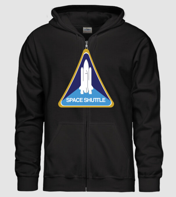 NASA - Space Shuttle Patch minta fekete pólón
