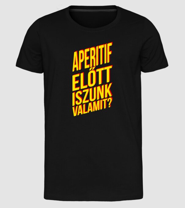 Aperitif minta fekete pólón