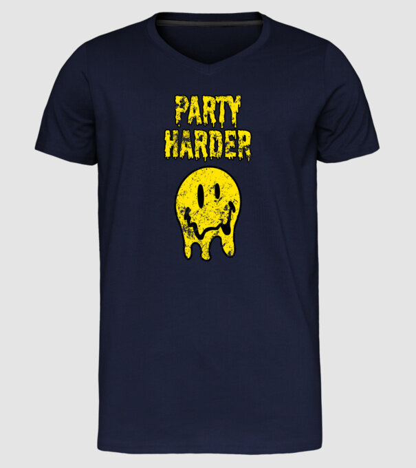 Party Harder v2 minta sötétkék pólón