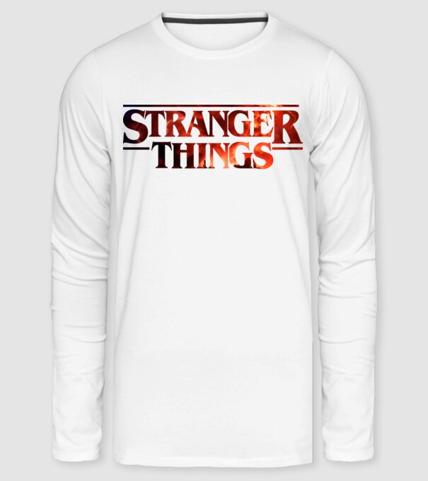 Stranger Things minta fehér pólón