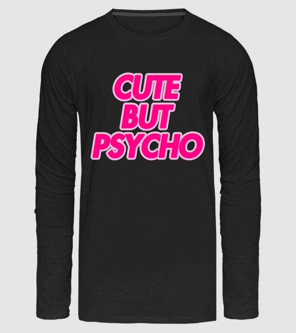 Cute but Psycho 02 x3 minta fekete pólón