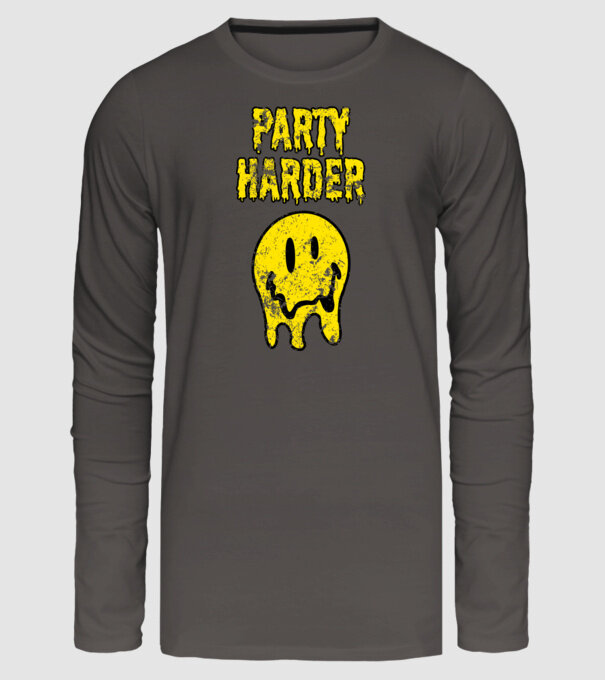 Party Harder v2 minta sötétszürke pólón