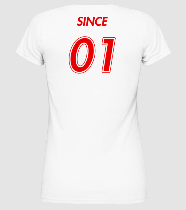 Since 01 minta fehér pólón