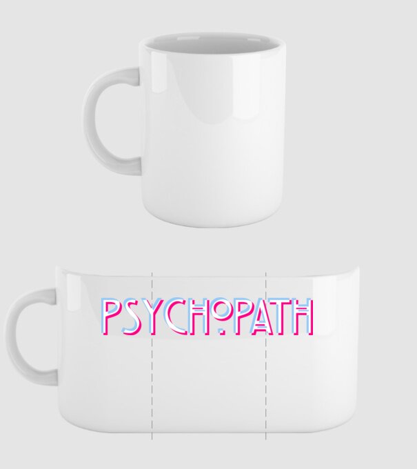 Psychopath - Glich v2 minta fehér pólón