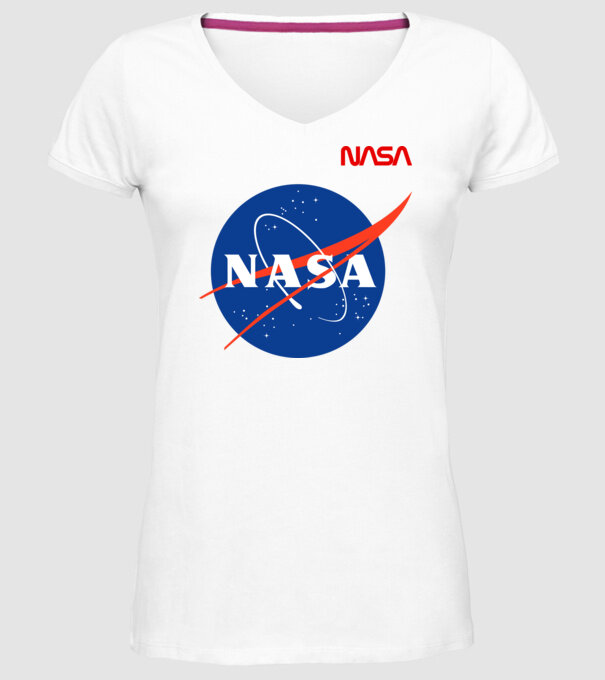 NASA Emblem v2 minta fehér pólón