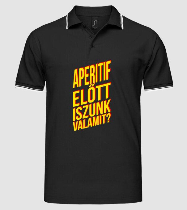 Aperitif minta fekete pólón