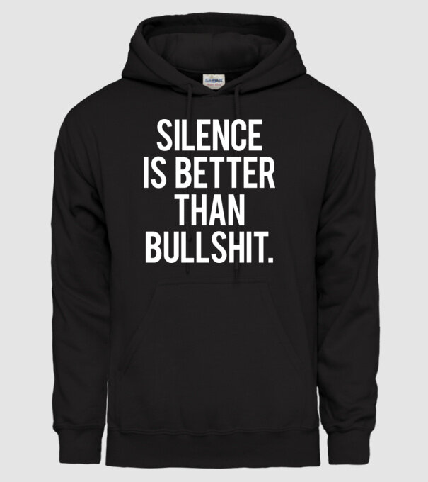 Silence is better... minta fekete pólón