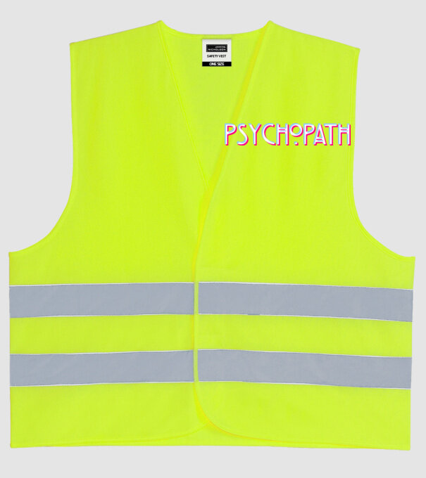 Psychopath - Glich v2 minta neonsárga pólón