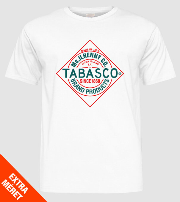 Tabasco Sauce minta fehér pólón