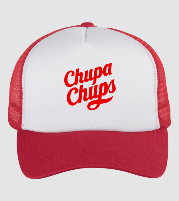 Chupa Chups minta fehér/piros pólón