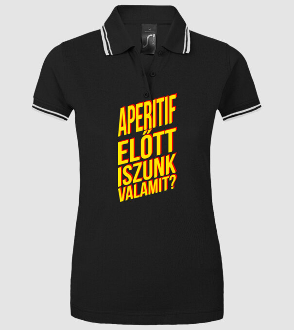 Aperitif minta fekete pólón