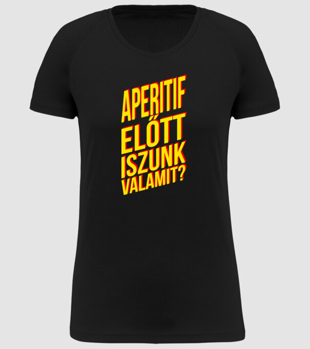 Aperitif minta fekete pólón