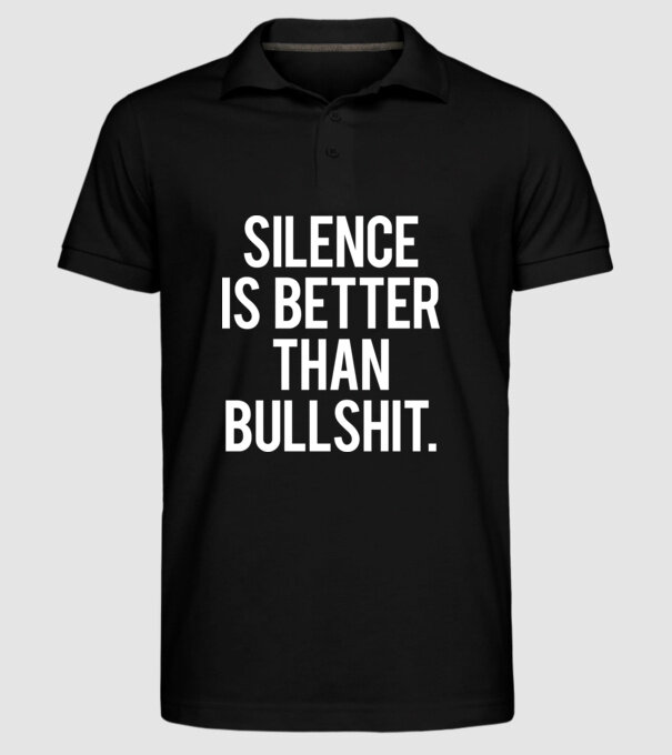 Silence is better... minta fekete pólón