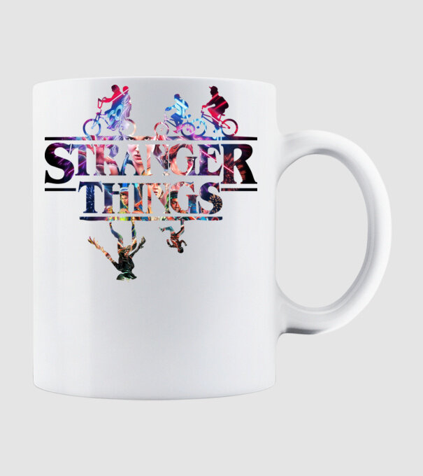 Stranger Things v3 minta fehér pólón