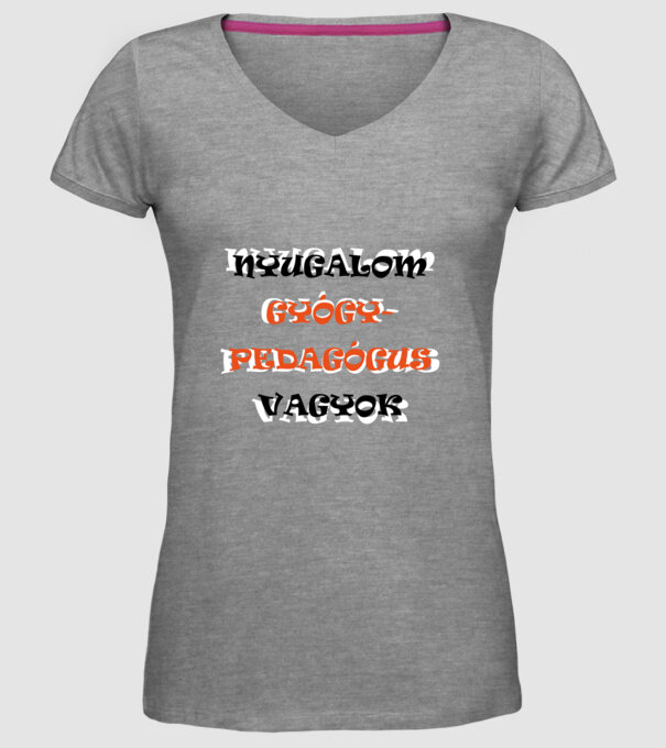 gyogypedagógus minta szürke pólón