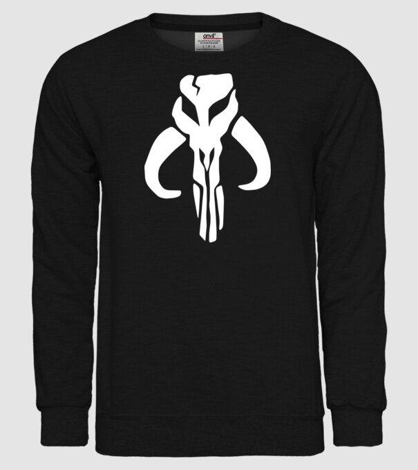 mandalorian szimbólum minta fekete pólón