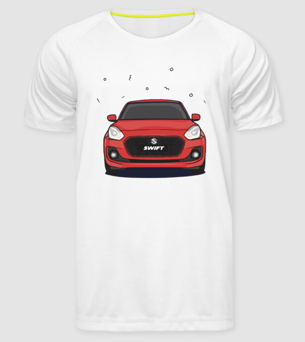 Suzuki Swift minta fehér pólón