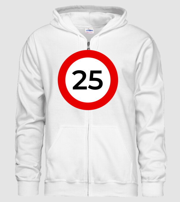 25 - korhatár - szülinap minta fehér pólón