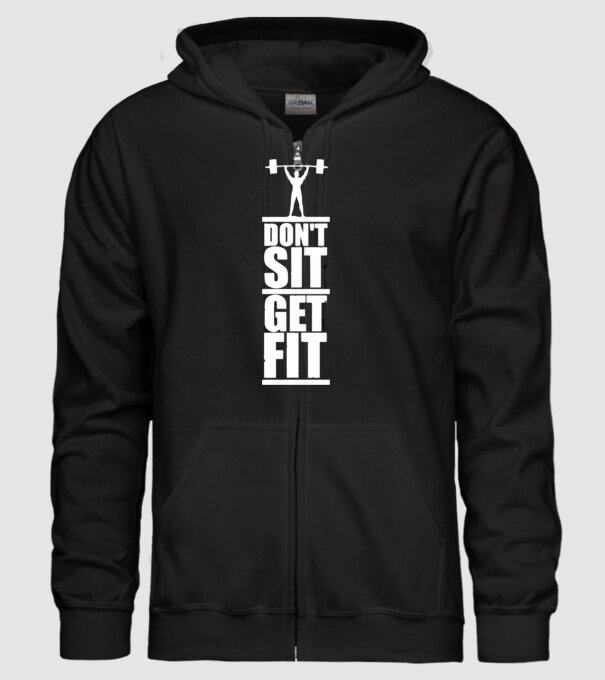 GYM minta fekete pólón