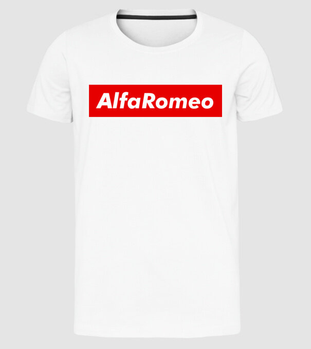 Alfa Romeo like supreme minta fehér pólón