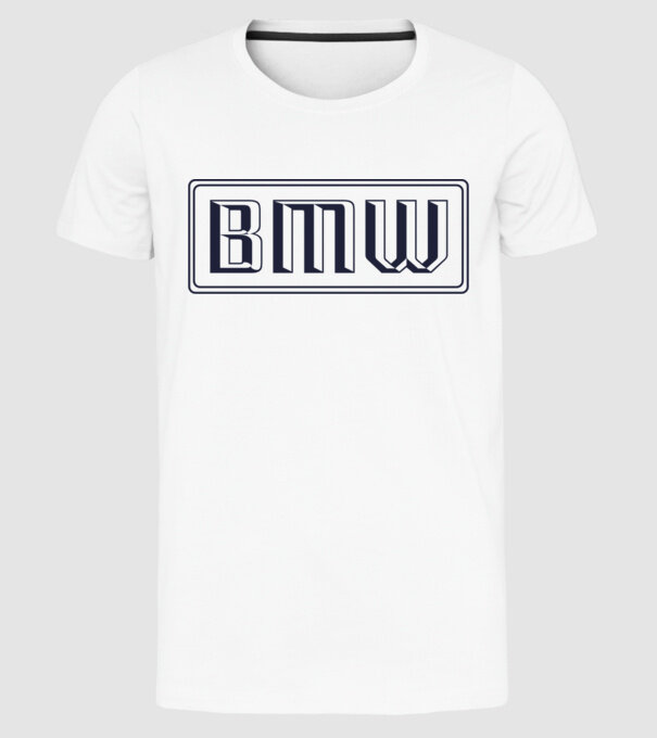 BMW retro logo minta fehér pólón
