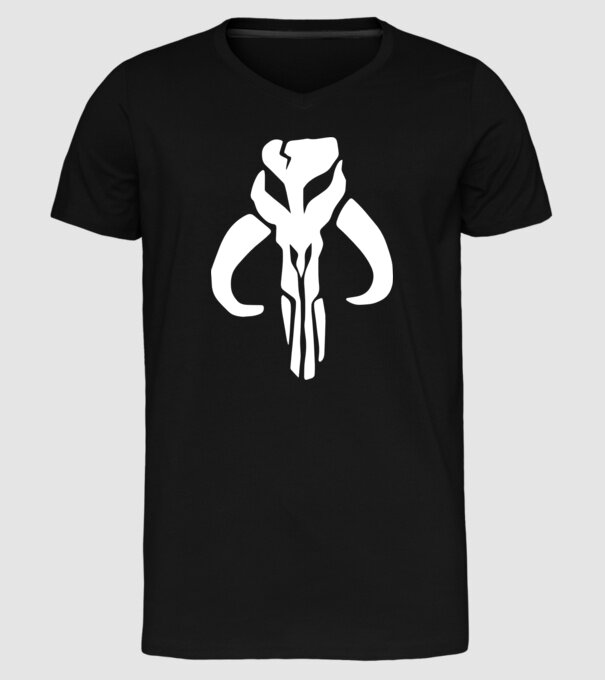 mandalorian szimbólum minta fekete pólón