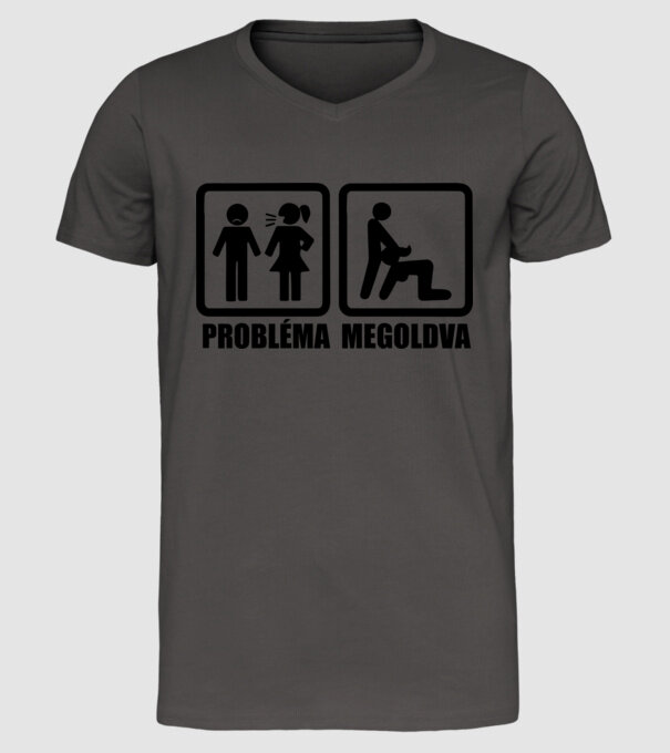 PROBLÉMA MEGOLDA - +18 minta sötétszürke pólón