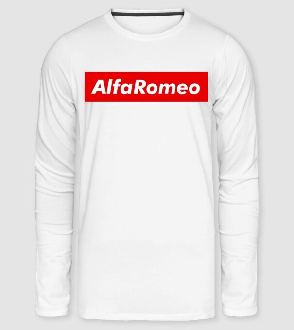 Alfa Romeo like supreme minta fehér pólón