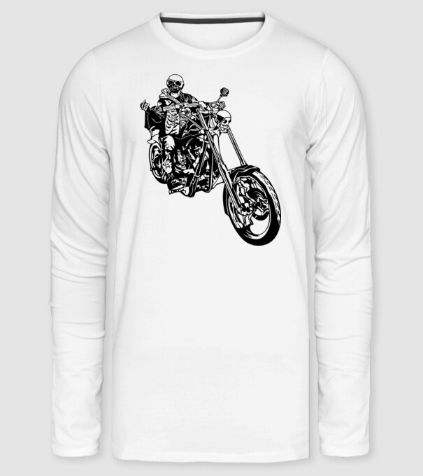 chopper minta fehér pólón
