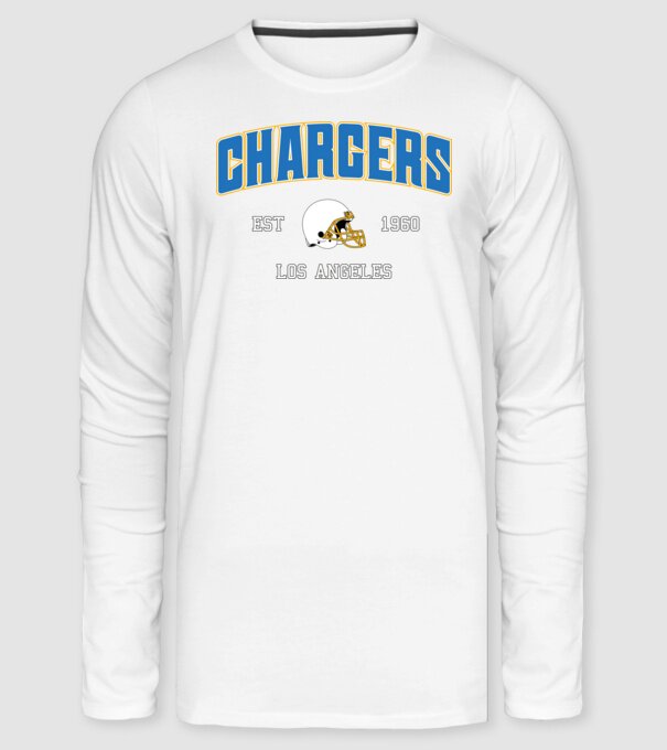 Los Angeles Chargers - retro logo minta fehér pólón